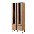 Miniatyrbild 8 av 8: Highboard Skåp, 84.5x193x35 cm, Naturlig och Svart