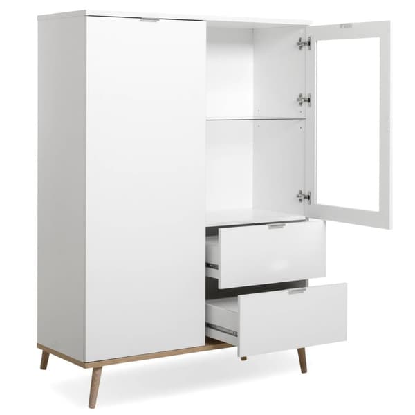 Highboard Sideboard Skab, 100x140x40 cm, Hvid