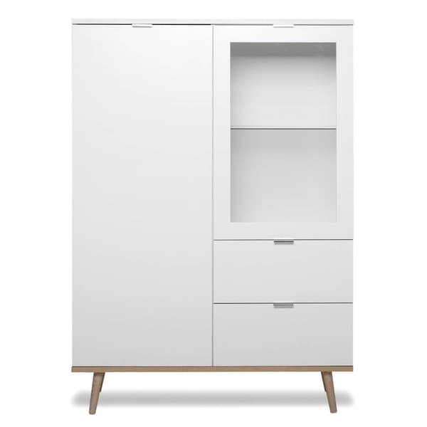Highboard Sideboard Skab, 100x140x40 cm, Hvid