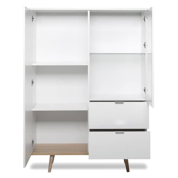 Highboard Sideboard Skab, 100x140x40 cm, Hvid