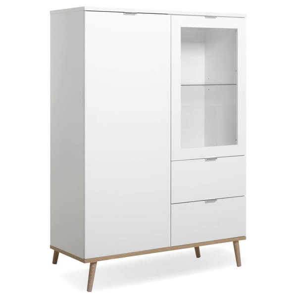 Highboard Sideboard Skab, 100x140x40 cm, Hvid