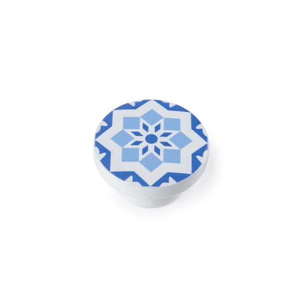 Dörrhandtag Rei e242 Blå bokträ Ø 40 x 22 mm 4 Delar