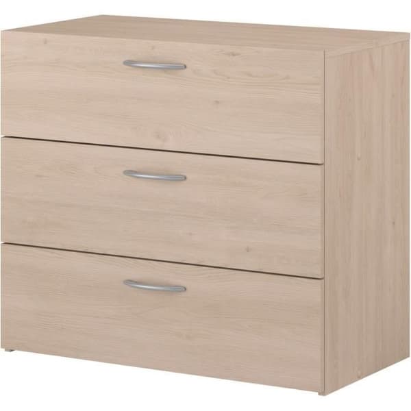 Byrå - EASY LIFE - 3 lådor - Ek - 78,2 x 69,3 x 40,8 - PARISOT