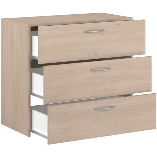 Byrå - EASY LIFE - 3 lådor - Ek - 78,2 x 69,3 x 40,8 - PARISOT
