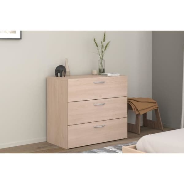 Byrå - EASY LIFE - 3 lådor - Ek - 78,2 x 69,3 x 40,8 - PARISOT