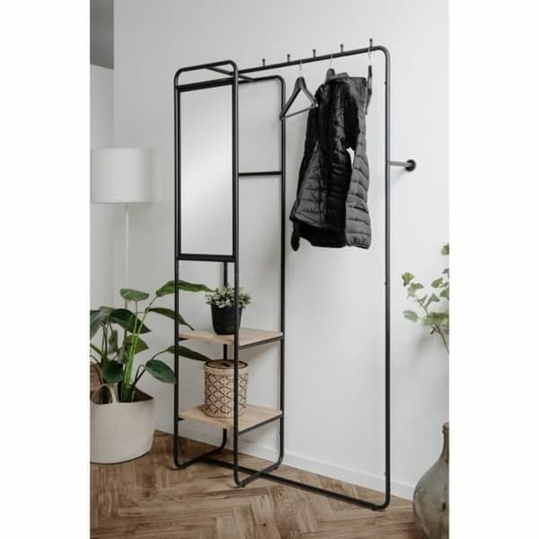 Mottagare Svart 100 x 185 x 37 cm