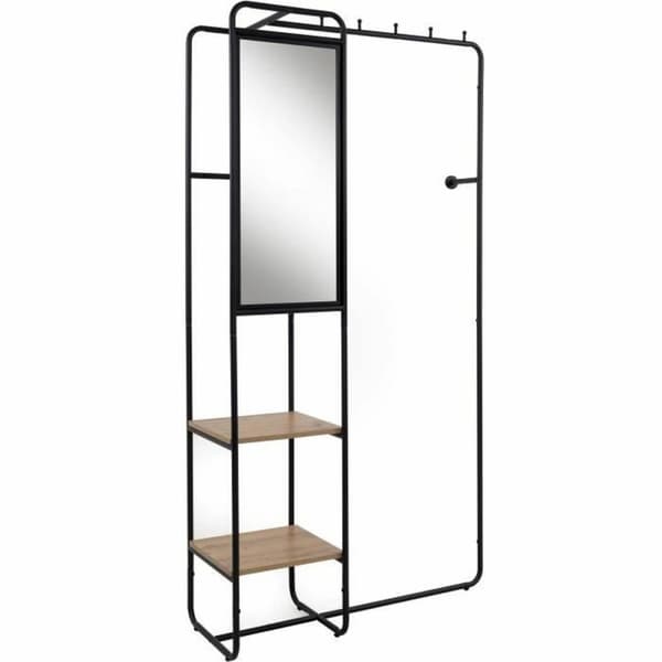 Mottagare Svart 100 x 185 x 37 cm