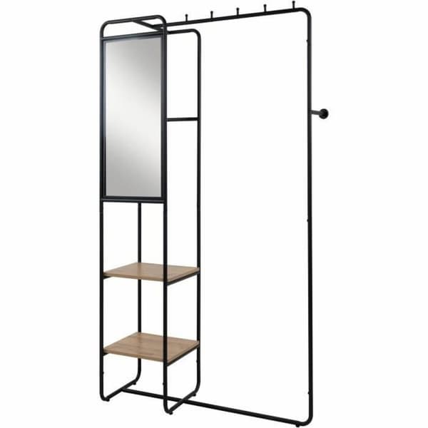 Mottagare Svart 100 x 185 x 37 cm