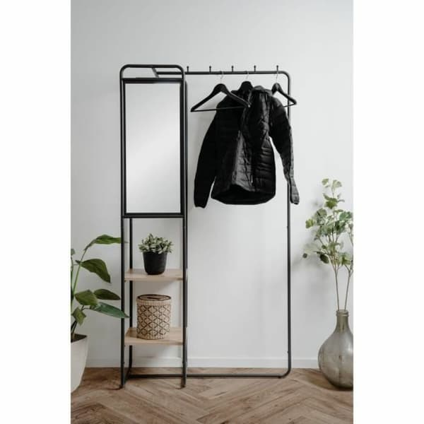 Mottagare Svart 100 x 185 x 37 cm