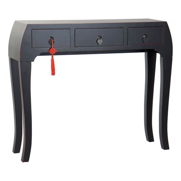 Hallmöbel med 3 lådor DKD Home Decor Svart 96 x 26 x 80 cm