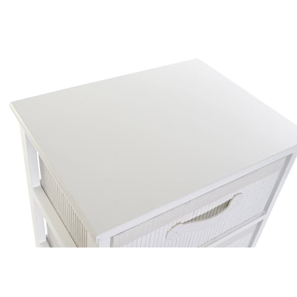 Byrå DKD Home Decor Vit Bambu Paulowniaträ 42 x 32 x 45 cm