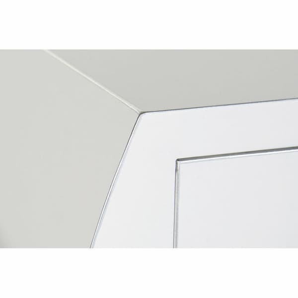 Hallbord DKD Home Decor Hvid Sølvfarvet 96 x 26 x 80 cm