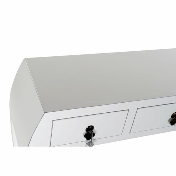 Hallbord DKD Home Decor Hvid Sølvfarvet 96 x 26 x 80 cm