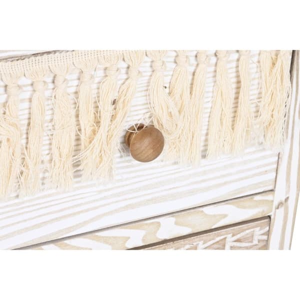 Kommode DKD Home Decor Gran Natur Bomuld Hvid (80 x 35 x 80 cm)
