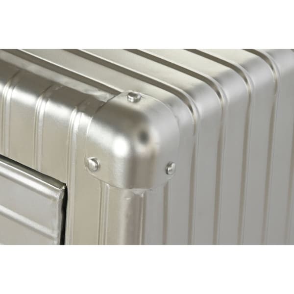 Kommode Home ESPRIT Sølvfarvet Metal Træ MDF Vintage 80 x 39 x 82 cm