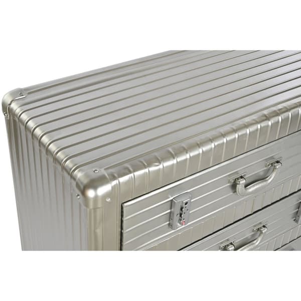 Kommode Home ESPRIT Sølvfarvet Metal Træ MDF Vintage 80 x 39 x 82 cm