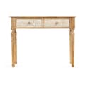 Miniatyrbillede 3 af 4: Entrebord med 2 skuffer Gift Decor 34 Hvid Brun 98 x 77 x 42 cm Kurve