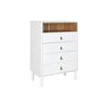 Miniatyrbillede 1 af 10: Kommode Home ESPRIT Hvid Natur polypropylen Træ MDF 80 x 40 x 117 cm