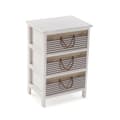 Miniatyrbillede 1 af 3: Kommode Versa Tabo Tekstil Paulonia træ 29 x 58 x 40 cm