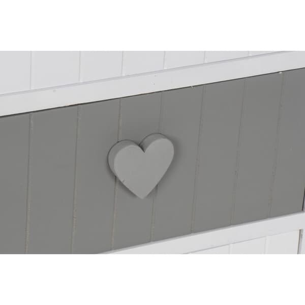 Kommode Home ESPRIT Hvid Grå 40 x 29 x 58 cm
