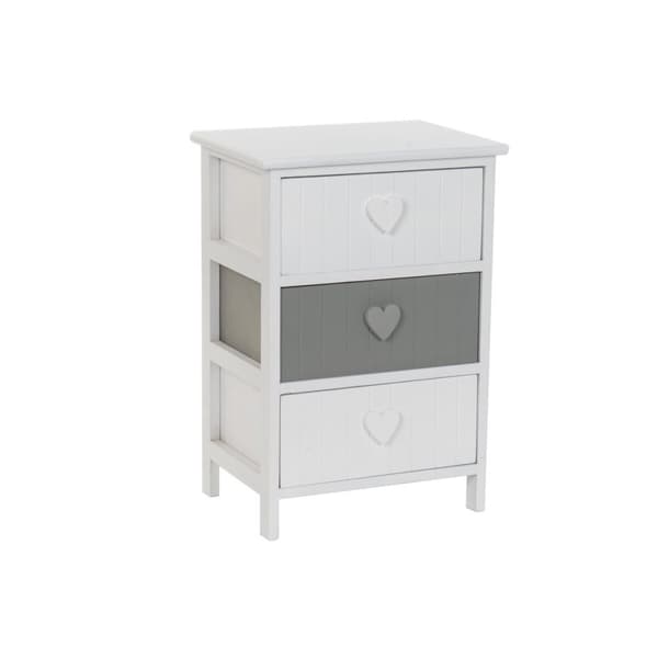 Kommode Home ESPRIT Hvid Grå 40 x 29 x 58 cm