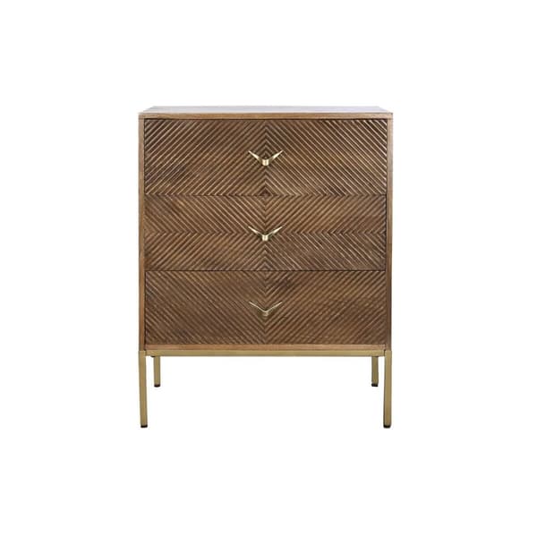 Kommod DKD Home Decor Metall Mangoträ (70 x 40 x 90 cm)