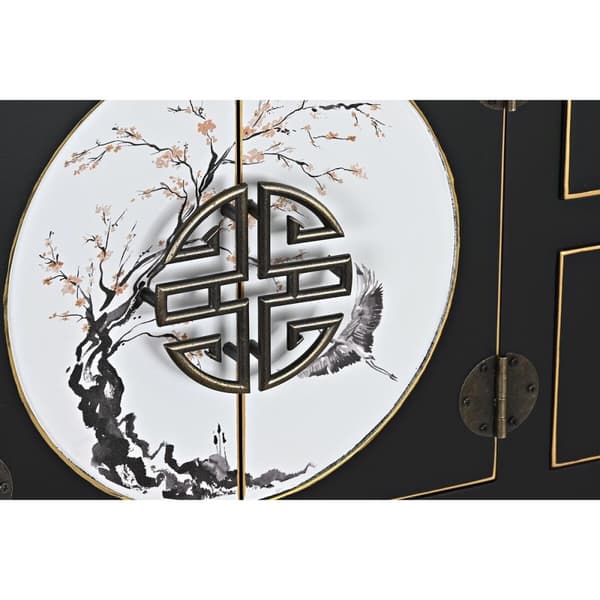 Hallipöytä DKD Home Decor Valkoinen Musta Kullattu 63 x 28 x 83 cm