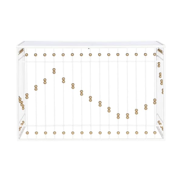 Mottagare Home ESPRIT Vit Gyllene 120 x 40 x 80 cm
