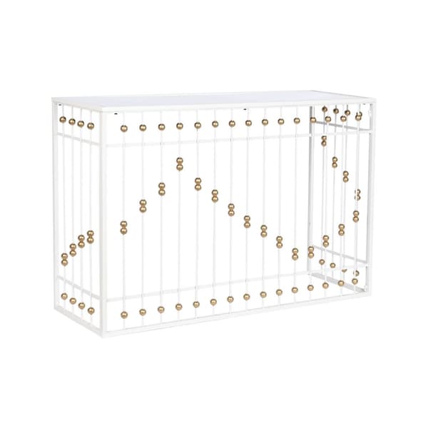 Mottagare Home ESPRIT Vit Gyllene 120 x 40 x 80 cm