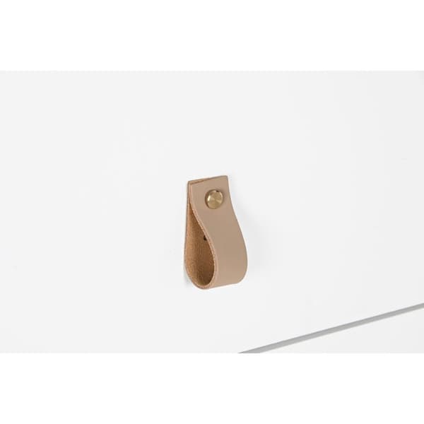 Kommode Home ESPRIT Hvid Natur polypropylen Træ MDF 80 x 40 x 117 cm