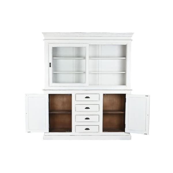 Display Stand Home ESPRIT Hvid Krystal Mangotræ 170 x 45 x 200 cm
