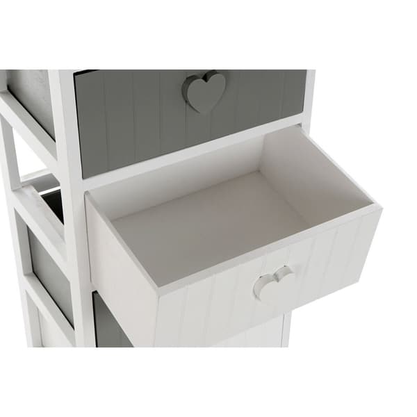 Kommode Home ESPRIT Hvid Grå 40 x 29 x 90 cm