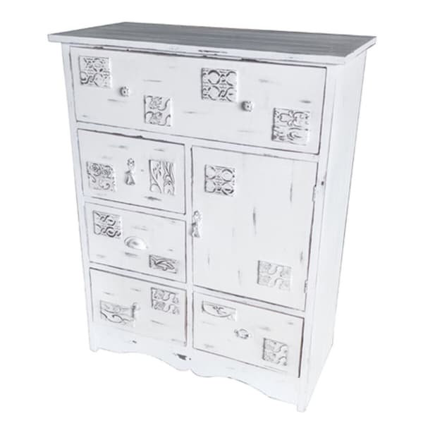 Kommode DKD Home Decor 78 x 38 x 102 cm Træ Hvid Brugt