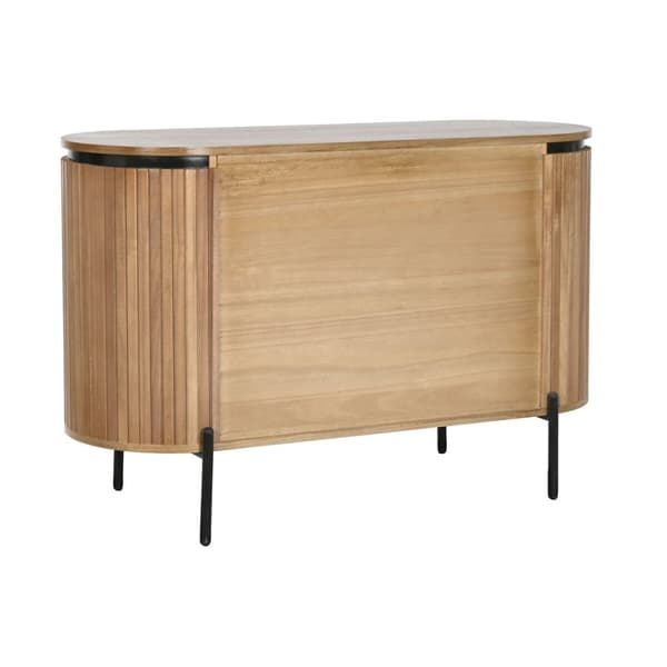 Kommod Home ESPRIT Svart Naturell Metall Paulowniaträ 110 x 39 x 72 cm