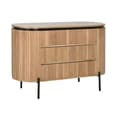 Miniatyrbild 1 av 7: Kommod Home ESPRIT Svart Naturell Metall Paulowniaträ 110 x 39 x 72 cm
