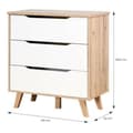 Miniatyrbillede 10 af 11: Kommode Vankka Træ Hrast (80 x 42 x 86,3 cm)