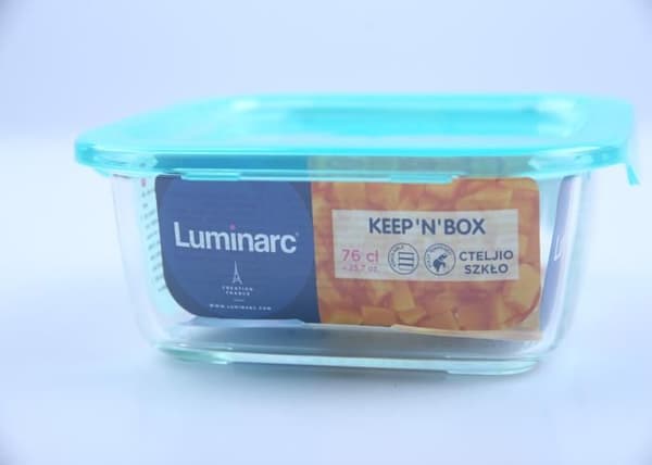 Fyrkantig låda - LUMINARC - Keep'n Box Lagon - Härdat glas - 76cL - Mikrovågskompatibel