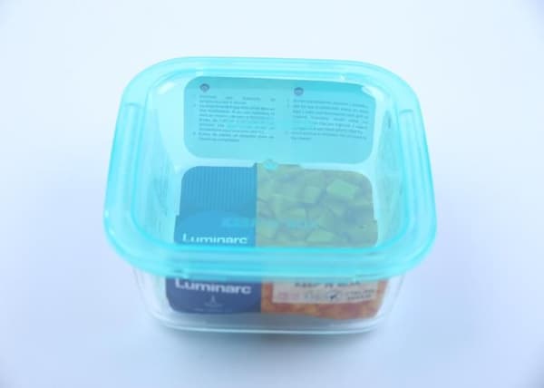 Fyrkantig låda - LUMINARC - Keep'n Box Lagon - Härdat glas - 76cL - Mikrovågskompatibel