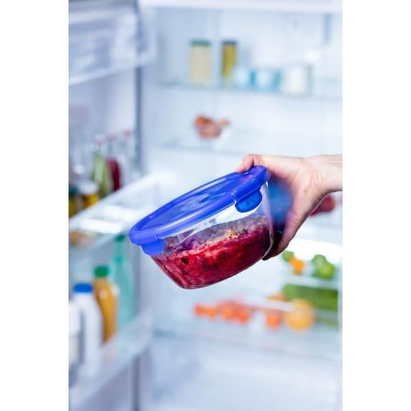 PYREX COOK &amp; GO Rund förvaringsfat 0,7l 15cm + Blått lock
