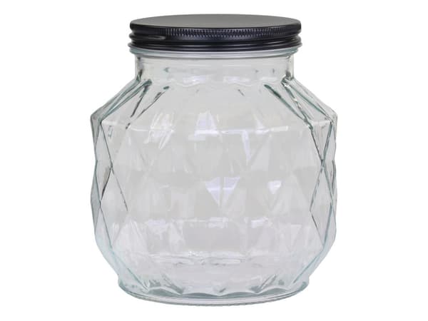 Stor Glasburk m lock - flera storlekar Chic Antique