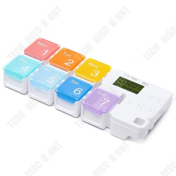 TD® 7 Day Pack Smart Bärbar Pill Box Smart Pill Box Elektronisk Påminnelse Timer Pill Box