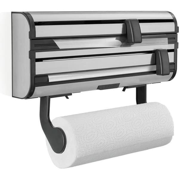 LEIFHEIT Pappershandduksdispenser aluminiumfilm Parat Royal 25793 Leifheit praktisk väggmonterad dispenser 3 rullar med vassa blad