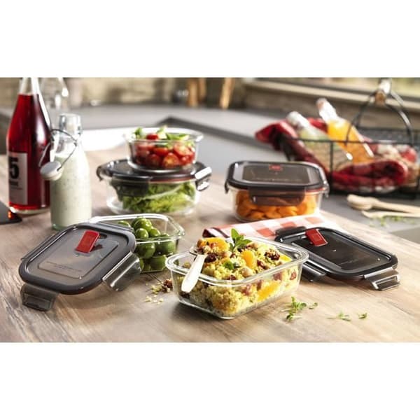 ZWILLING Gusto - Hermetisk förvaringslåda (kvadrat 1100 ml) - Borosilikatglas