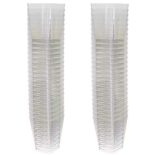 50-Pack - Bägare Fyrkantig / Plastbägare - 160ml