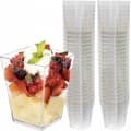 Miniatyrbild 1 av 11: 50-Pack - Bägare Fyrkantig / Plastbägare - 160ml