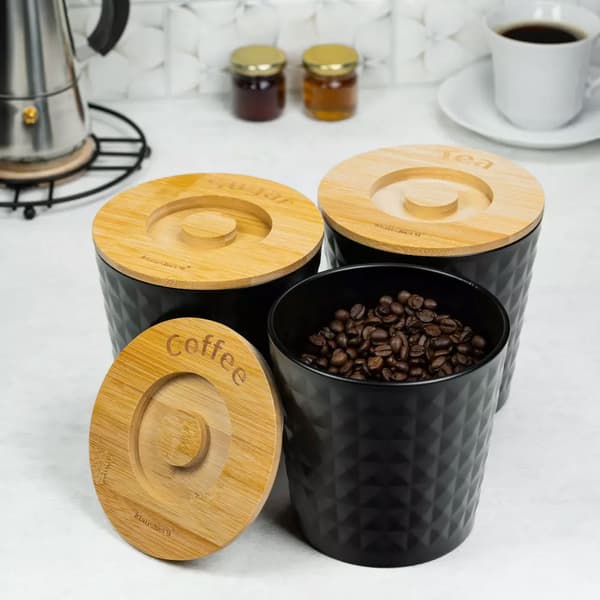SET MED 3 BEH?LLARE KAFFE TE SOCKER KLAUSBERG KB-7486