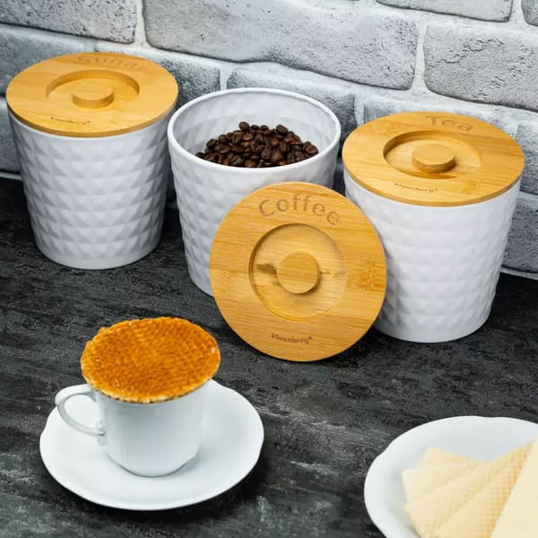 SET MED 3 BEH?LLARE KAFFE TE SOCKER KLAUSBERG KB-7487