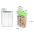 Miniatyrbild 2 av 4: Set med 6 stycken förvaringslådor i klar plast 2,5 l spannmålsförvaring - slumpmässig färg