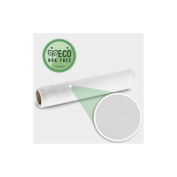 Set med 2 präglade rullar för vakuumförseglingsmaskiner - Cecotec - 28 x 600 cm - BPA-fri