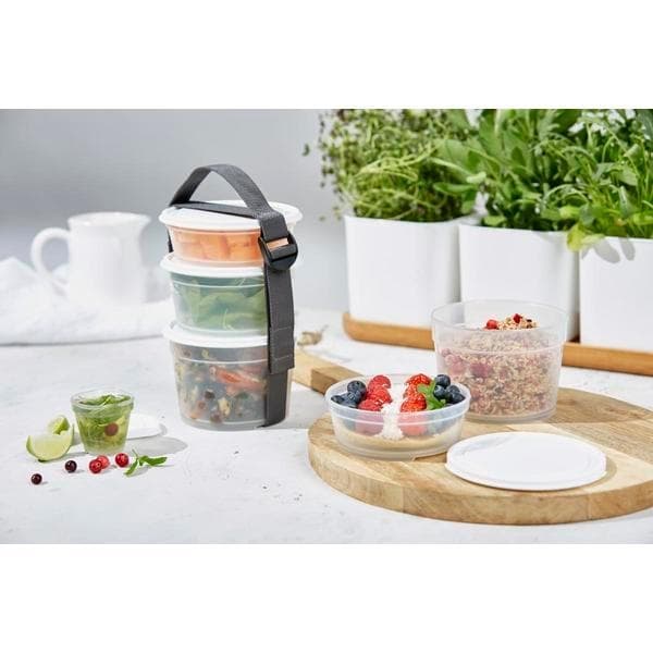 Matförvaring/burk 0,6L rund 2-pack Smartstore